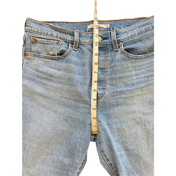 Levis Wedgie Hight Waist Crop Straight Jeans Button Fly - Picture 10 of 11